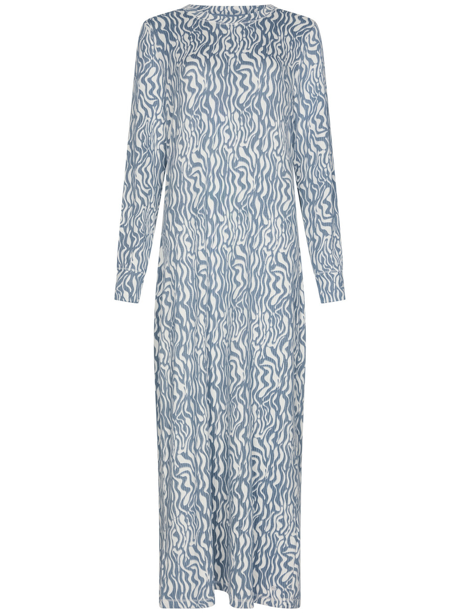 Lang fleece nachthemd speelse strepen