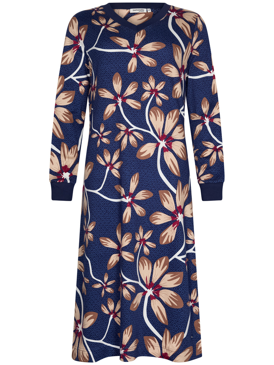 Warm katoenen marineblauw nachthemd