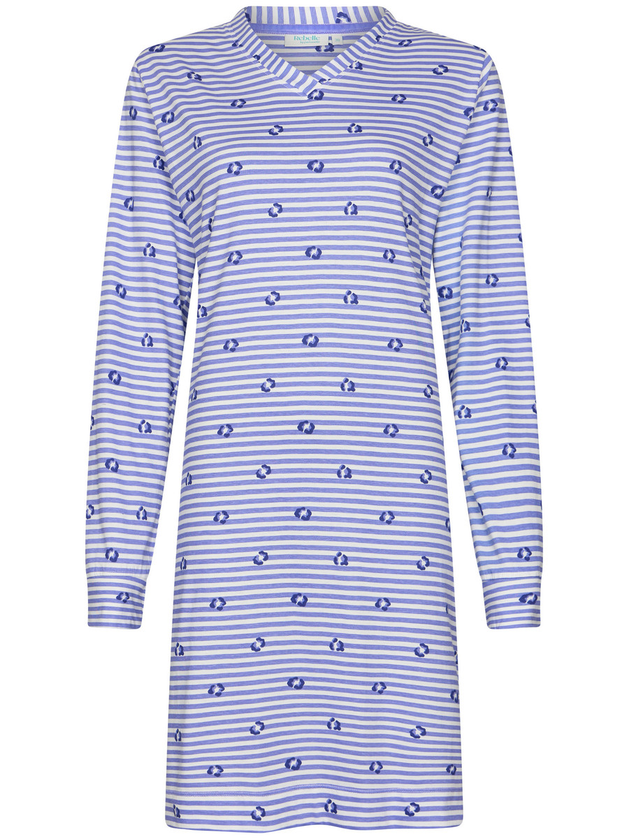 Duurzaam katoenen nachthemd blauw