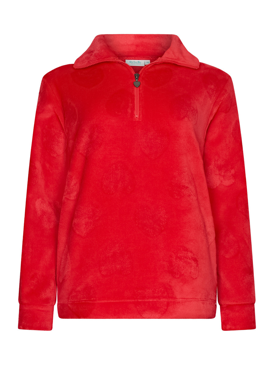Rode fleece trui Rebelle