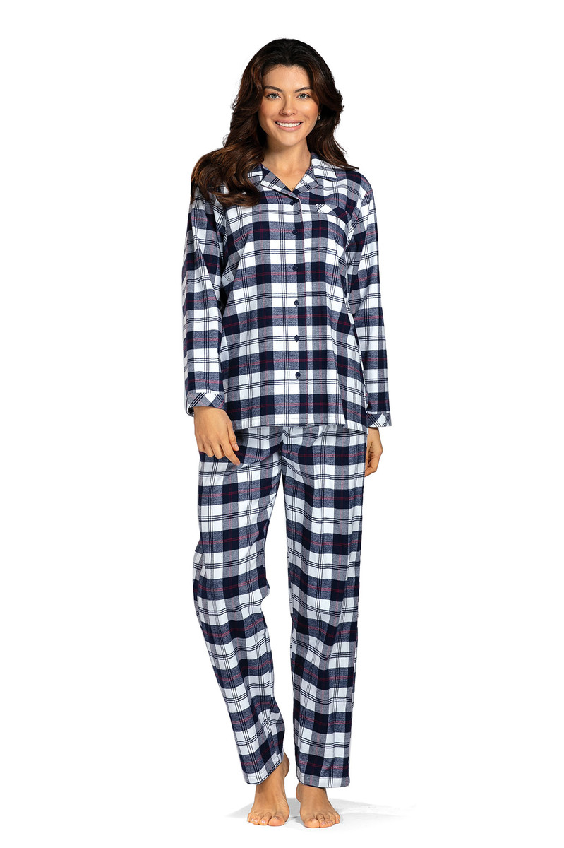 Flanellen doorknooppyjama Comtessa