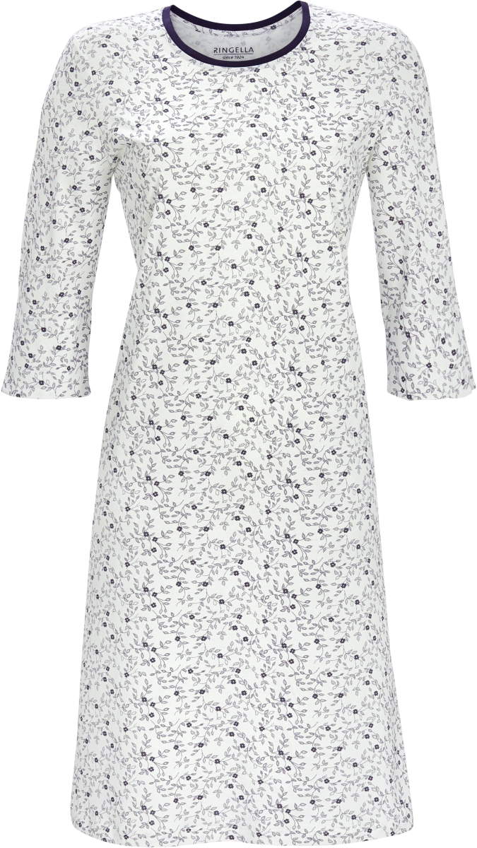 Katoenen Ringella nachthemd Champagne