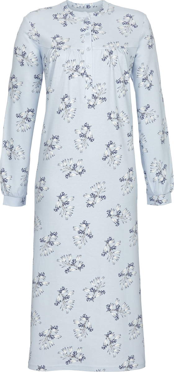 Warm katoenen nachthemd blauw