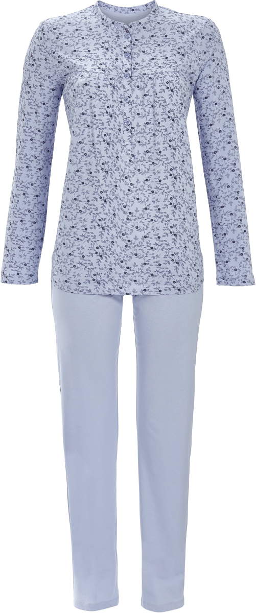 Katoenen Ringella pyjama luchtblauw