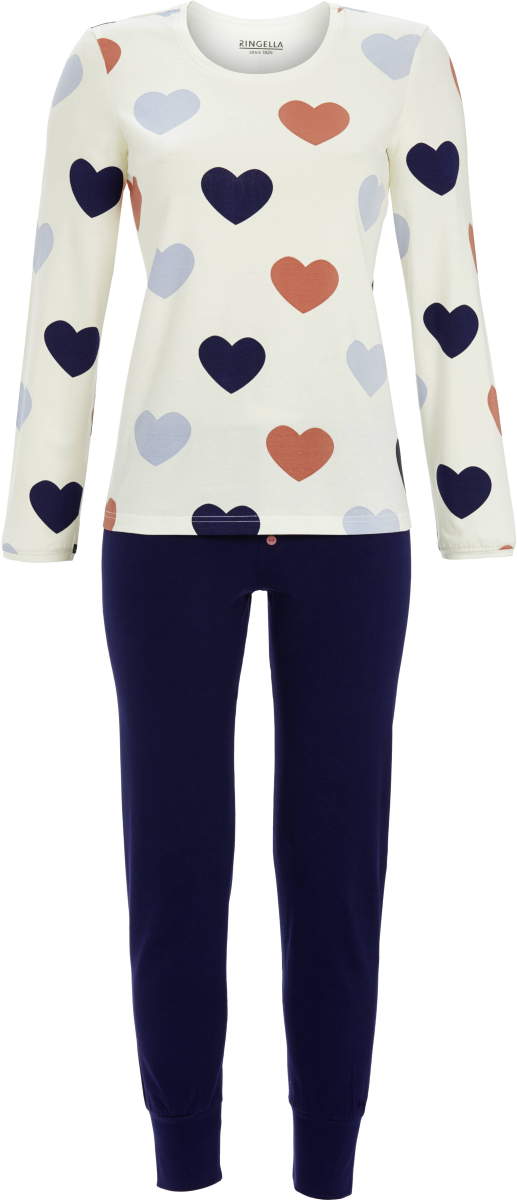 Katoenen pyjama hartjes Ringella
