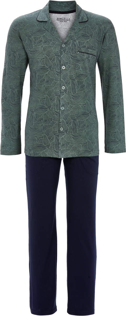 Cyprus groene heren doorknooppyjama