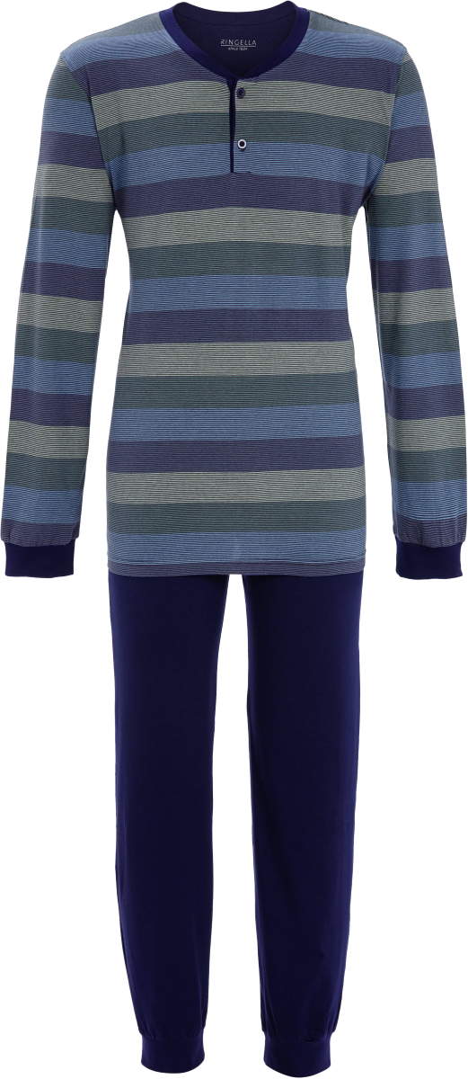 Blauwe strepen heren pyjama