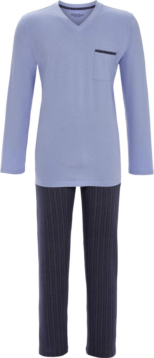 Blauwe heren strepen pyjama