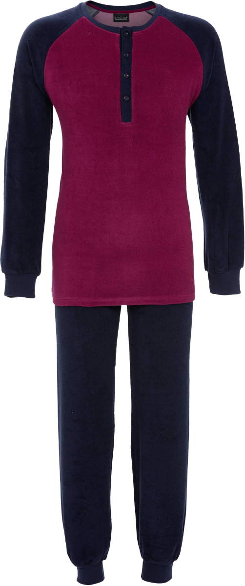 Badstoffen heren pyjama rood