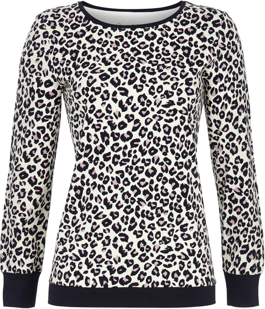 Nachtblauw panterprint pyjamashirt Ringella