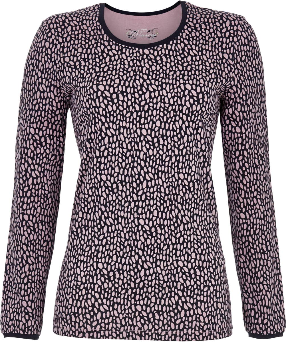 Speelse vlekken pyjamashirt roze