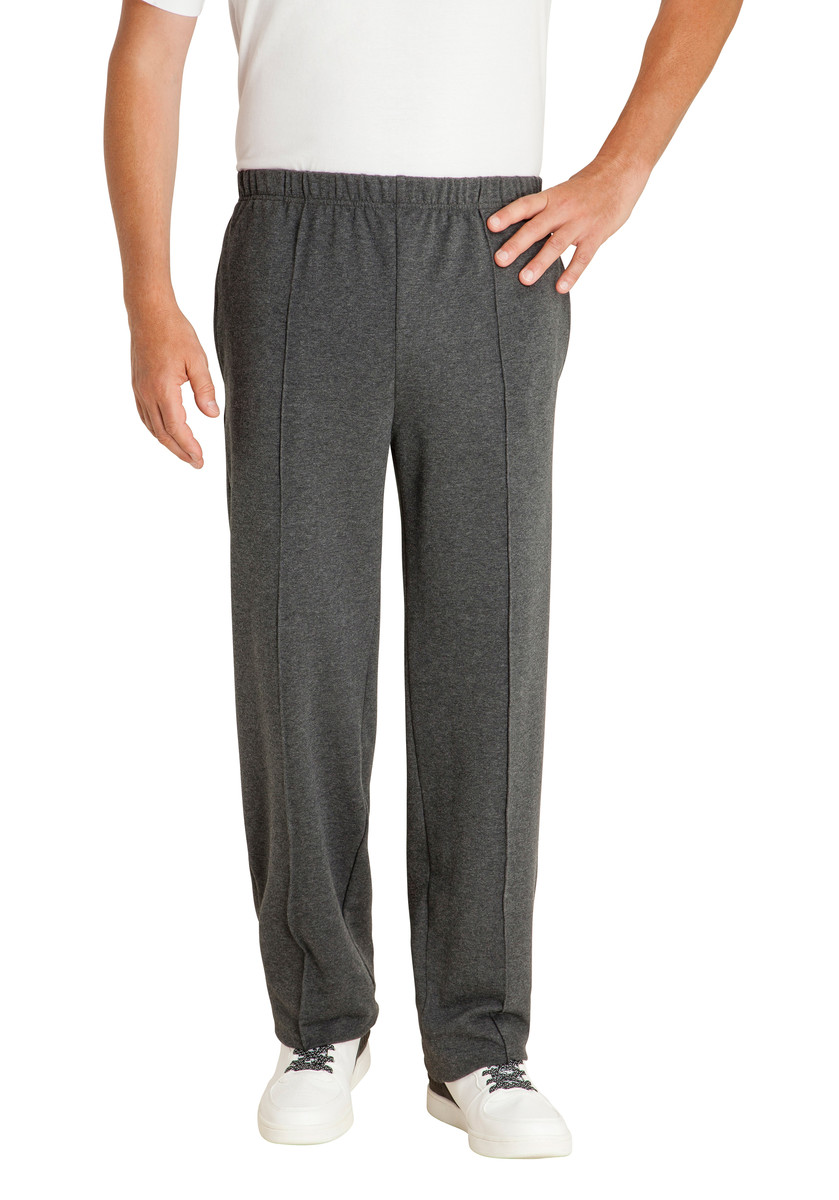 Comfortabele herenbroek met vouw antraciet