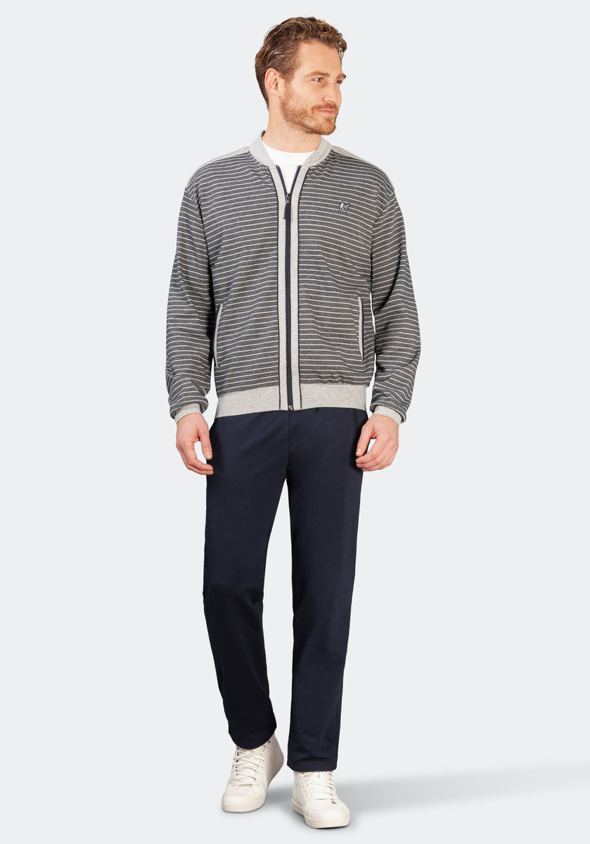 Gestreept heren huispak Hajo blauw