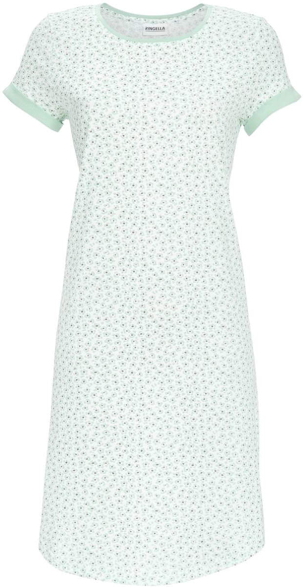 Katoenen nachthemd groene bloemetjes