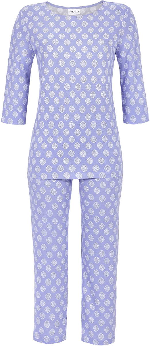 Lavendelblauwe pyjama Ringella