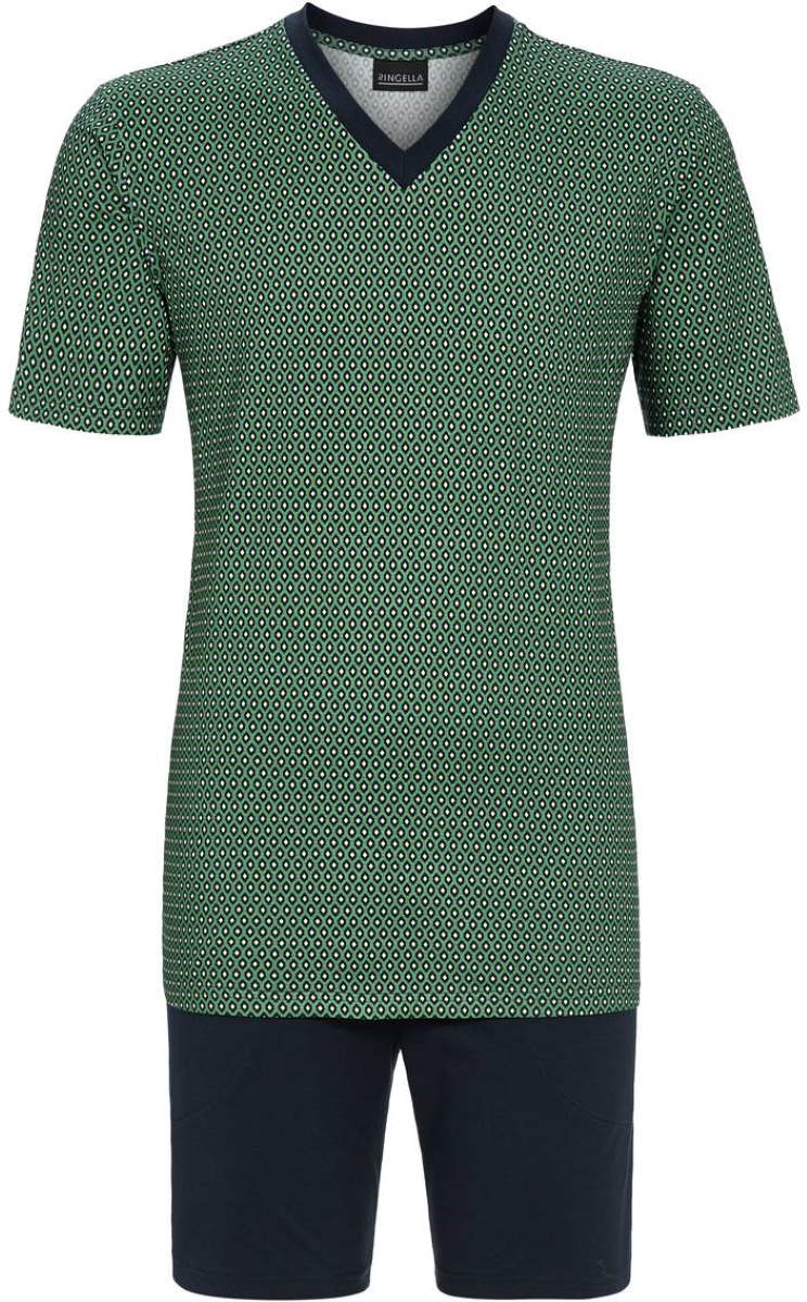 Katoenen heren shortama groen