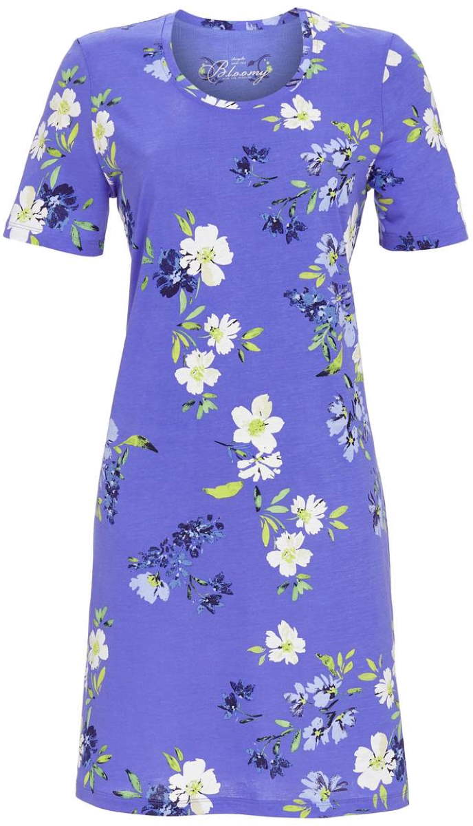 Gebloemd blauw nachthemd Ringella