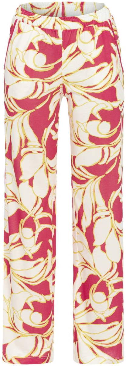 Abstracte bloemen pyjamabroek fuchsia