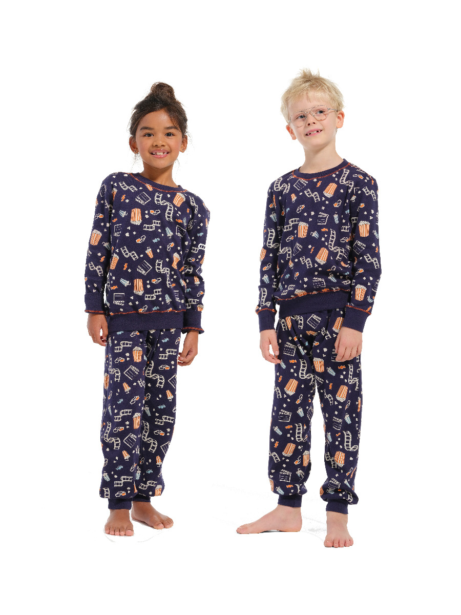 Warme uniseks kinderpyjama popcorn Robin