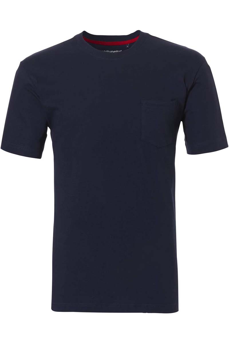 Blauw katoenen heren shirt
