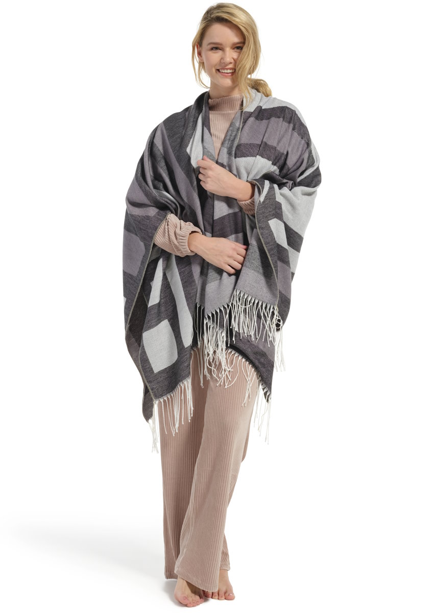 Grijze poncho Cindy van Pastunette
