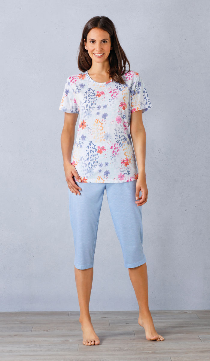 Hajo dames pyjama watercolor flowers