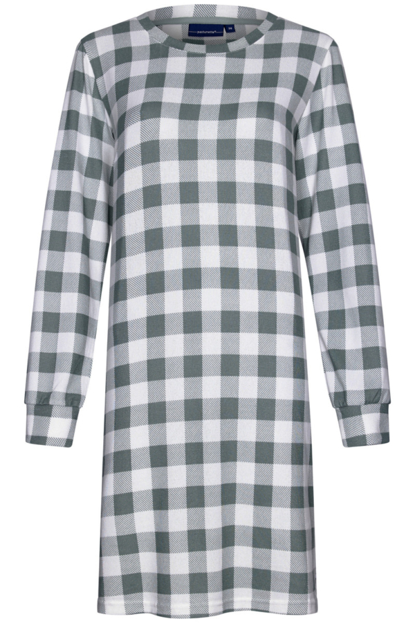 Groen geblokt nachthemd Pastunette