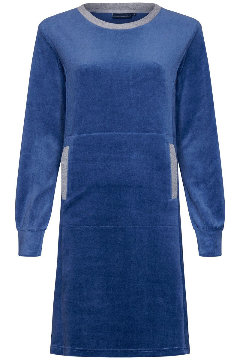 Blauw velours nachthemd Pastunette