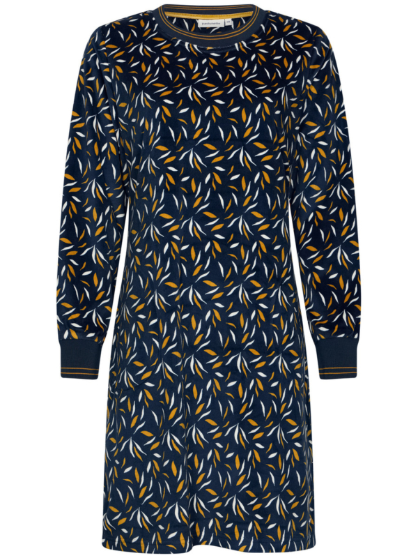 Duurzaam velours nachthemd nachtblauw