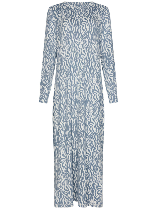 Lang fleece nachthemd speelse strepen