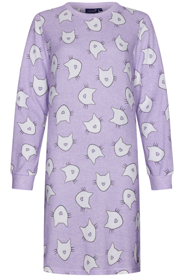 Duurzaam paars nachthemd katten