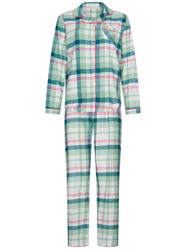 Flanellen doorknooppyjama Pastunette