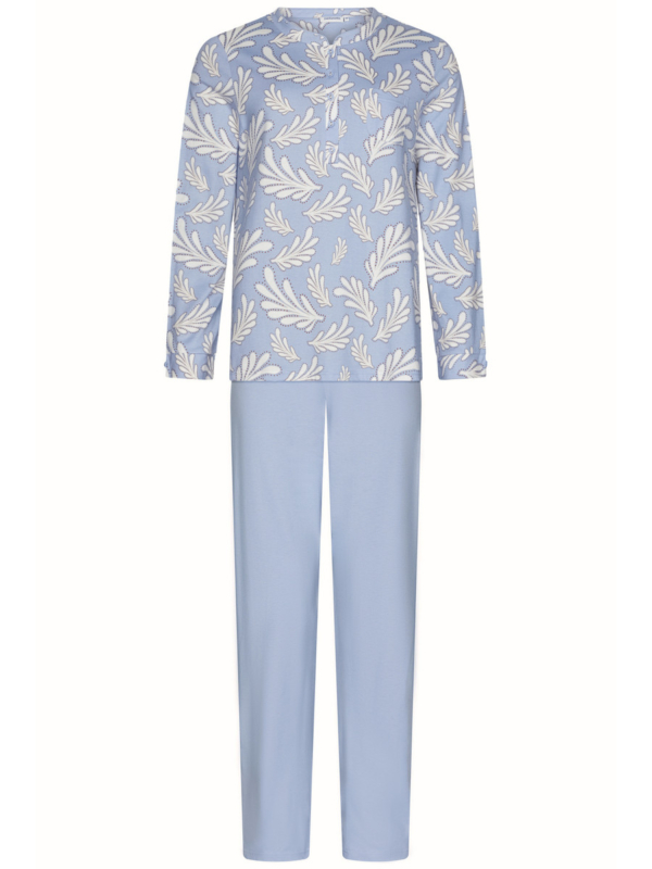 IJsblauwe katoenen pyjama Pastunette