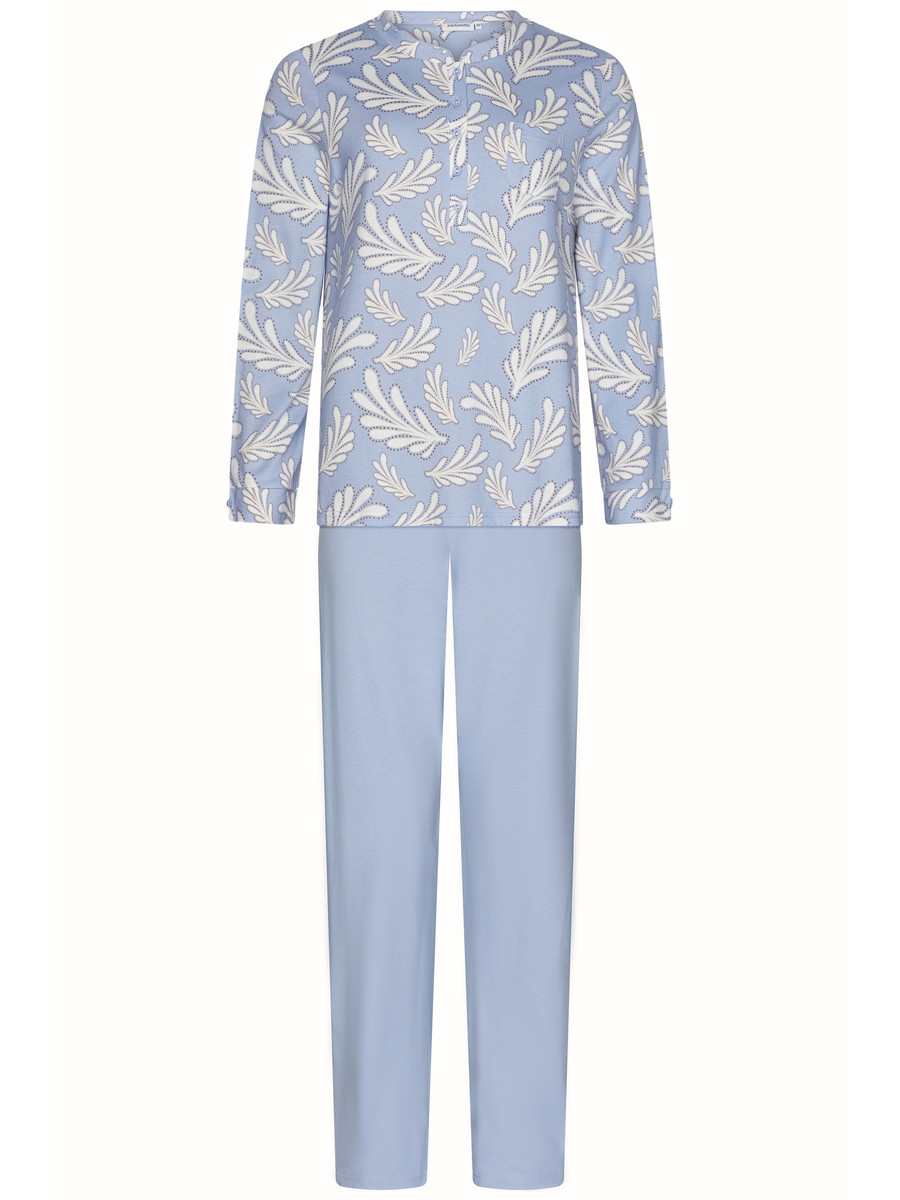 IJsblauwe katoenen pyjama Pastunette