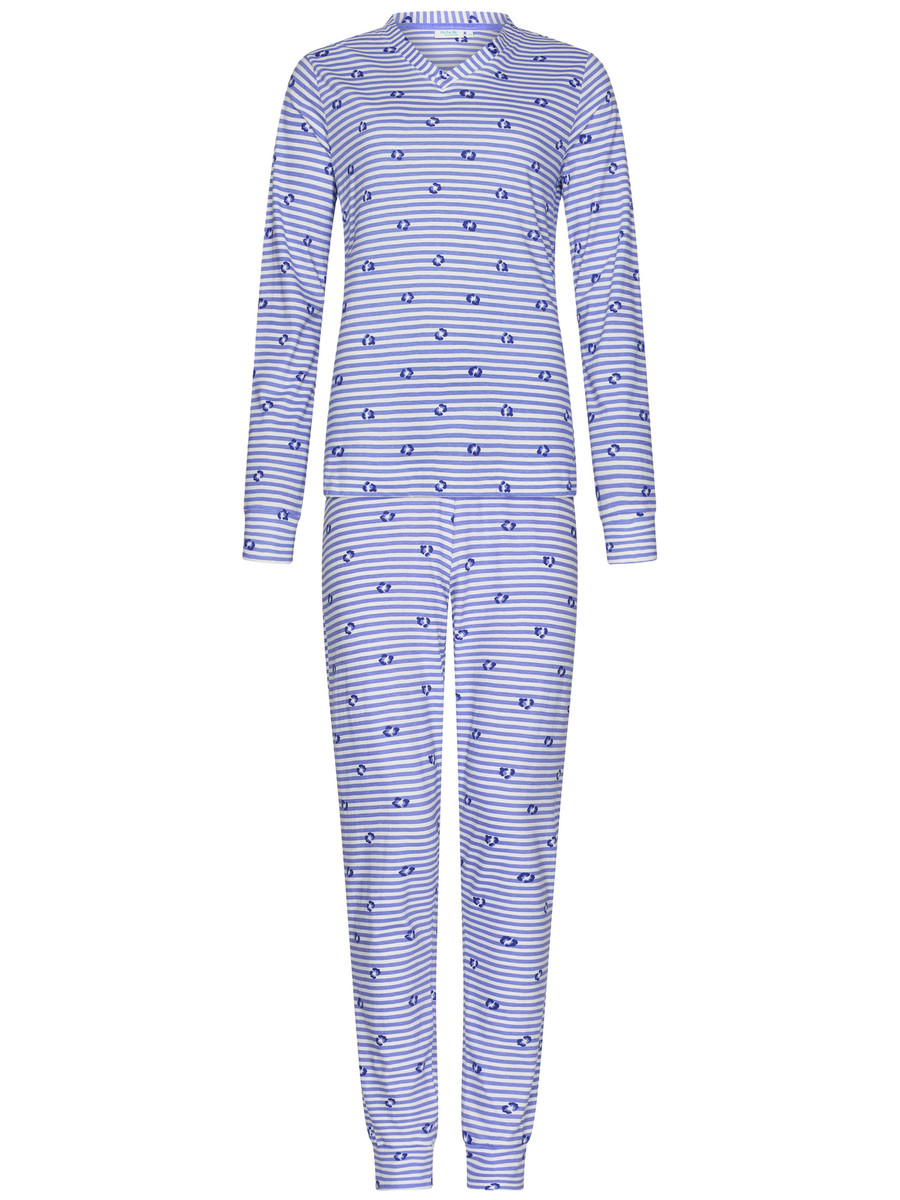 Duurzame katoenen pyjama blauw