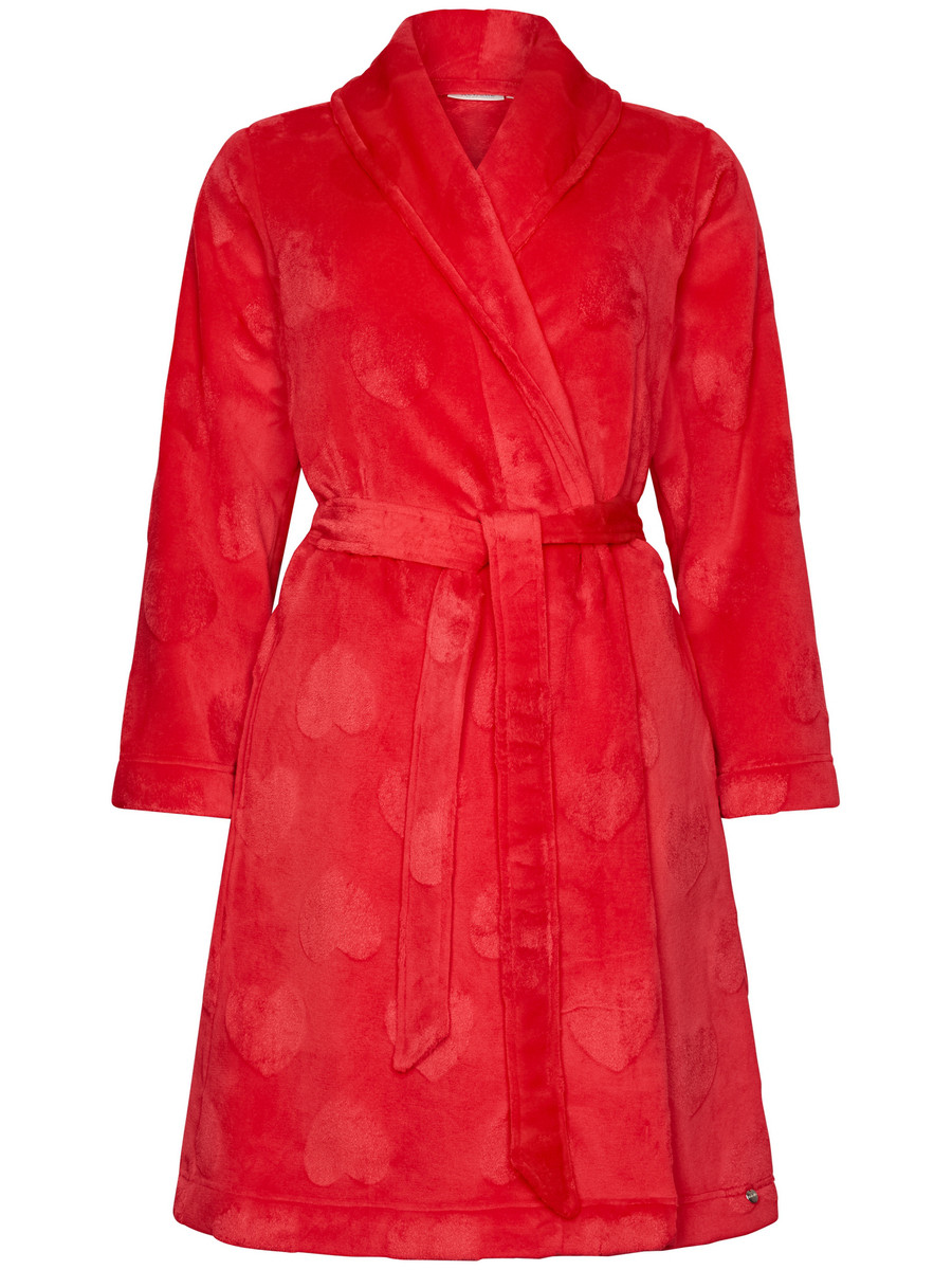 Rode fleece badjas Rebelle