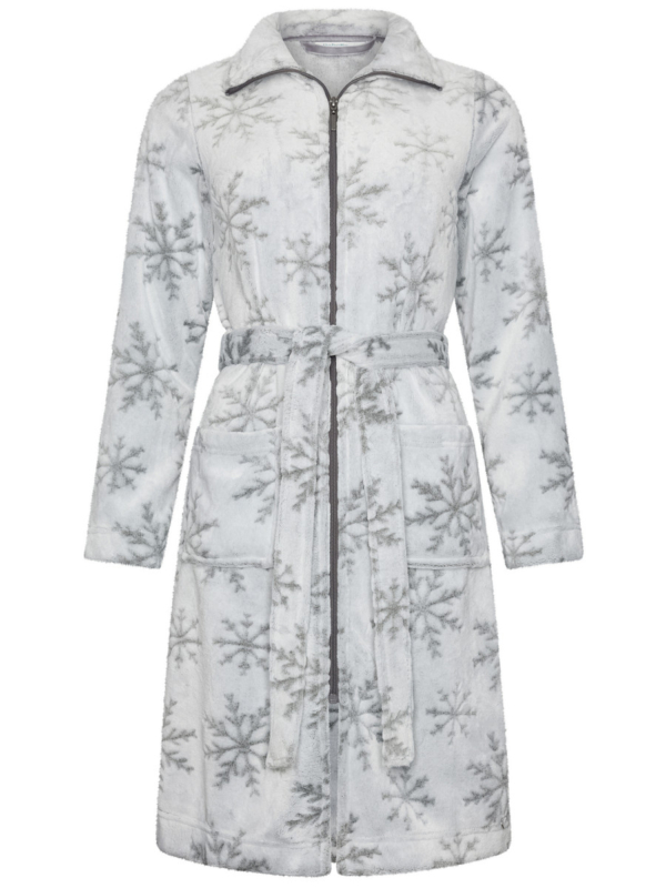 Duurzame fleece badjas ijskristallen