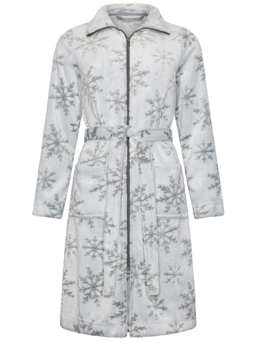 Duurzame fleece badjas ijskristallen