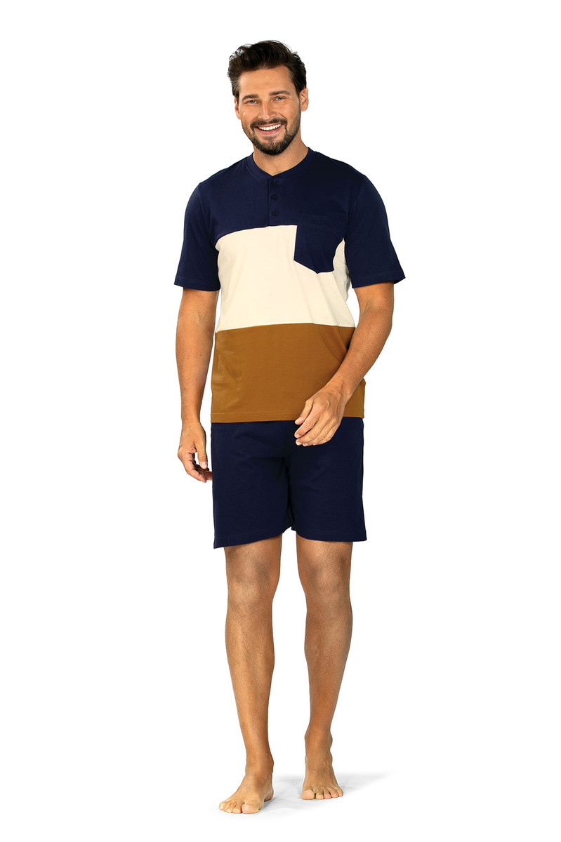 Brede strepen heren shortama