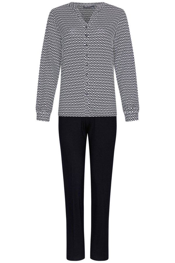 Zwart-witte Pastunette doorknooppyjama