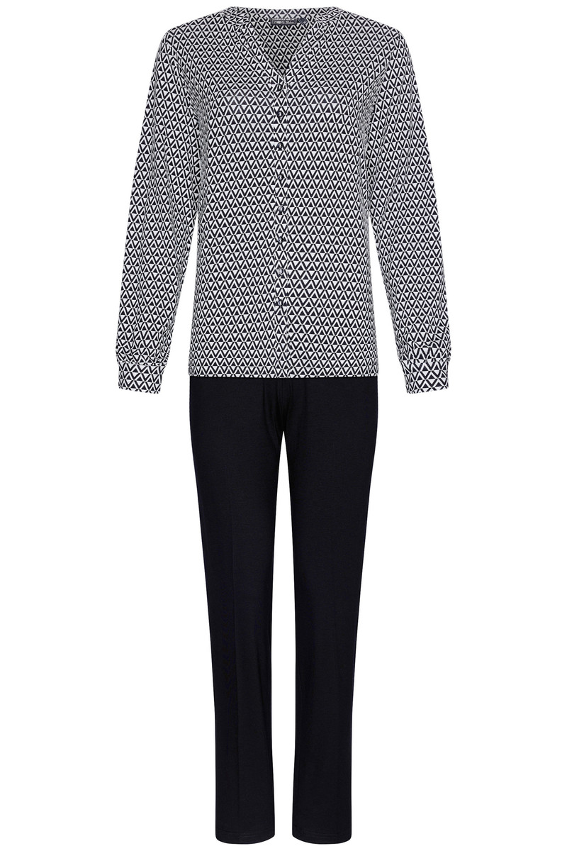 Zwart-witte Pastunette doorknooppyjama