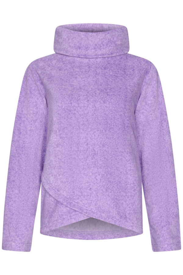 Paars fleece pyjamashirt Rebelle