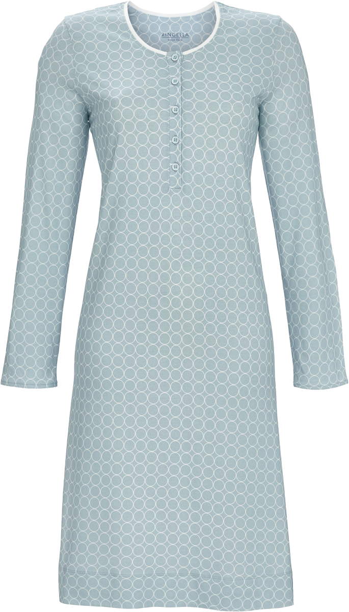 Blauw nachthemd cirkels Ringella