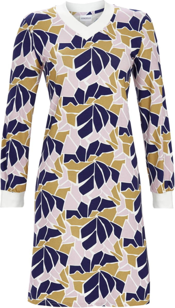 Katoenen nachthemd bonte vlakken