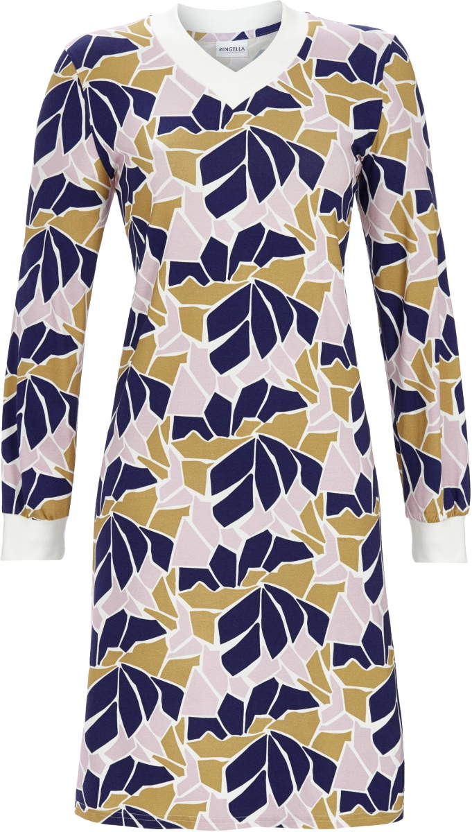 Katoenen nachthemd bonte vlakken