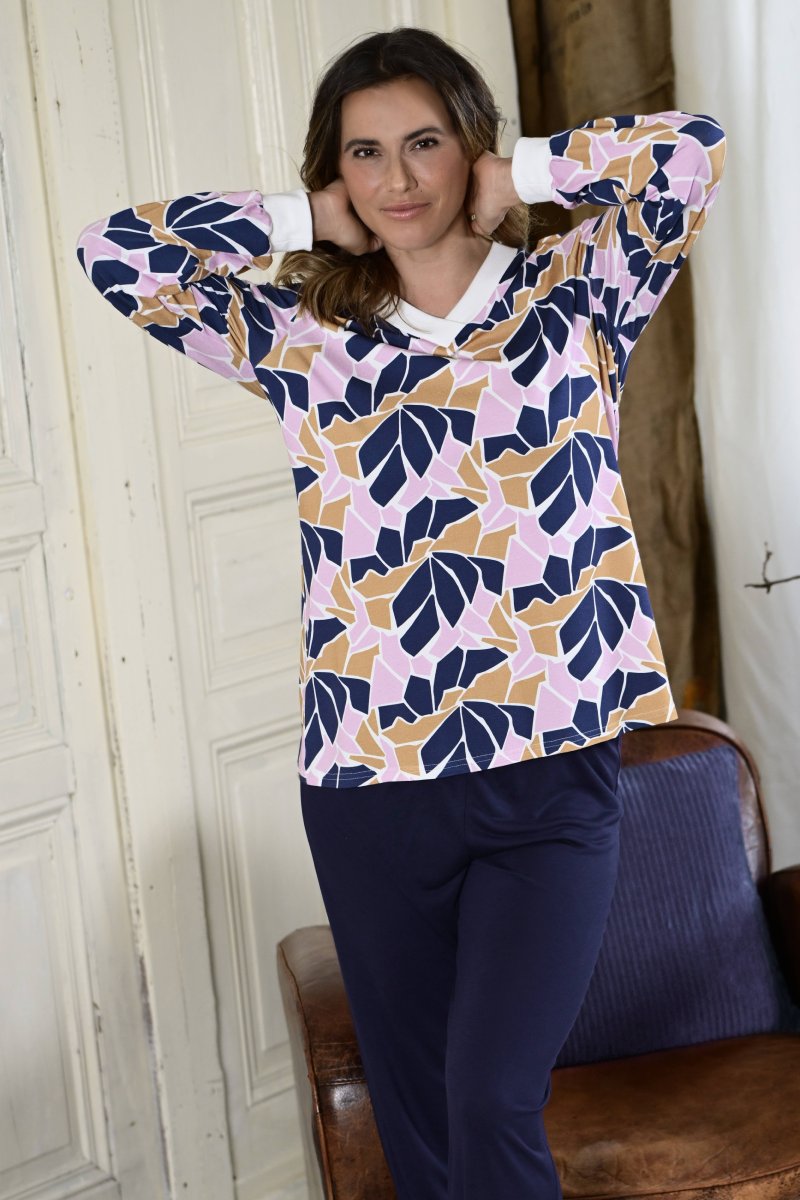 Katoenen pyjama bonte vlakken