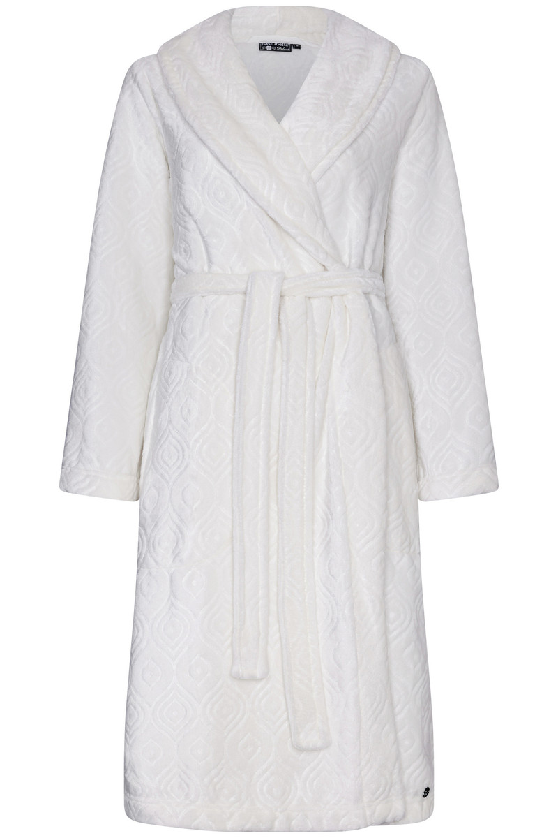 Duurzame fleece badjas wit