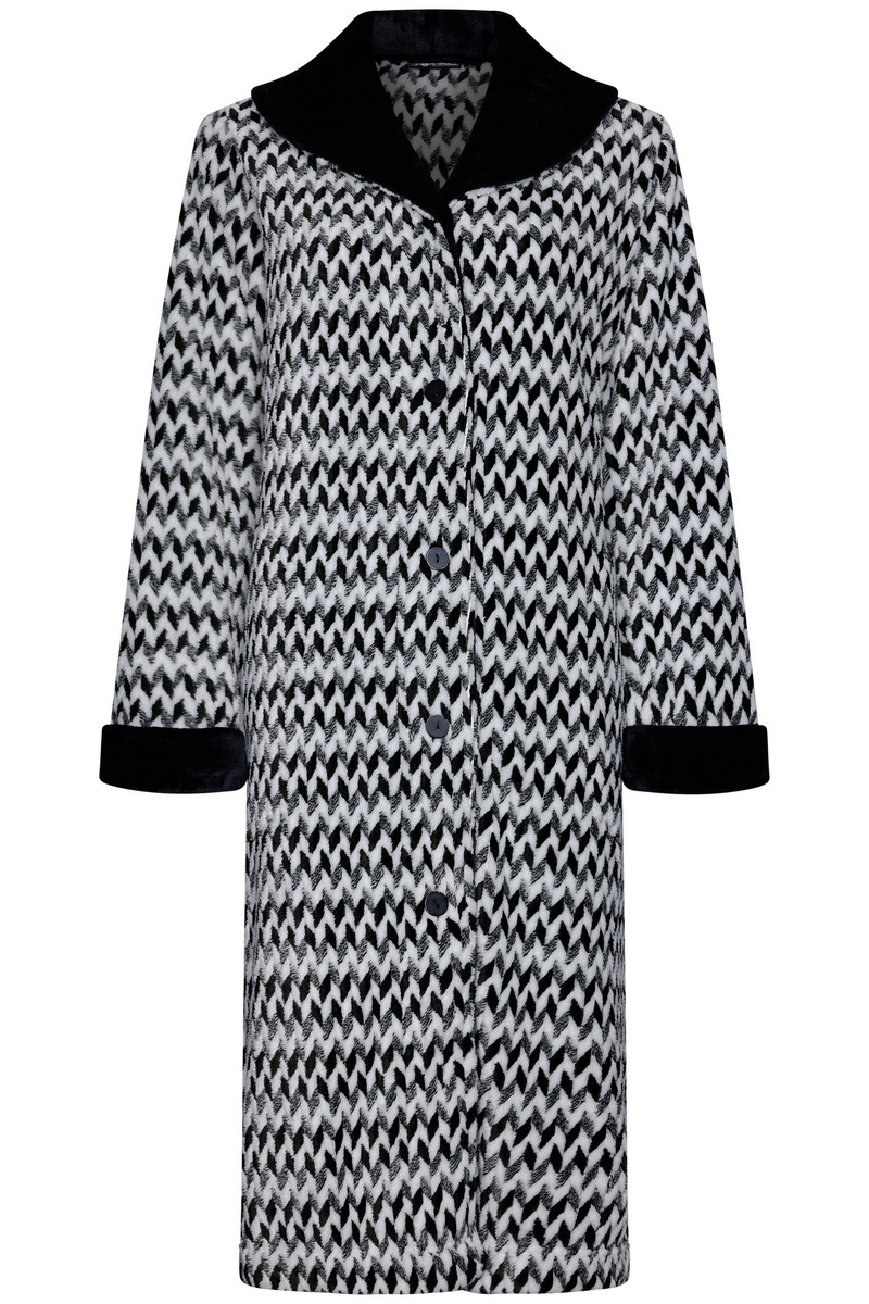 Fleece badjas zigzag Pastunette