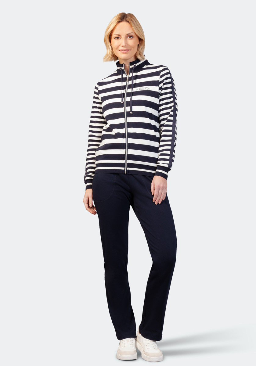 Gestreept dames huispak Hajo blauw