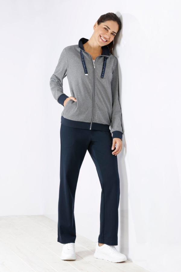 Dames huispak Hajo donkerblauw interlock